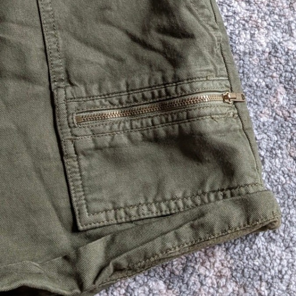 FREE PEOPLE Isla Flight Olive Green Utility Romper Size 8 - Picture 6 of 7